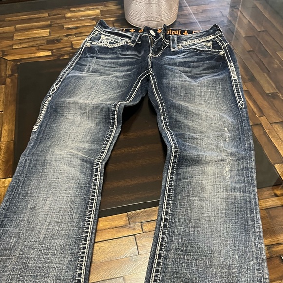 Rock Revival Women’s Sasha Light Wash Boot/Cut Denim Jeans Size 26 - Picture 10 of 12